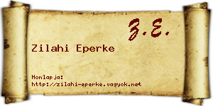 Zilahi Eperke névjegykártya
